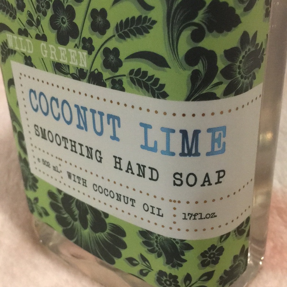 WildGreenCoconut Lime Scented Soothing Hand Soap with Coconut Oil large 17oz NWT - Picture 12 of 14